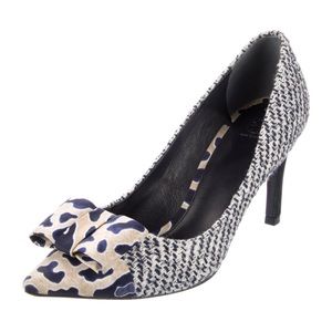 Tory Burch Tweed Printed pump